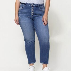 Vervet Rivers - Plus Button Up Stretch Mom Jeans